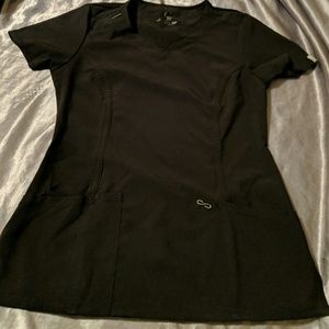 Infinity black scrub top